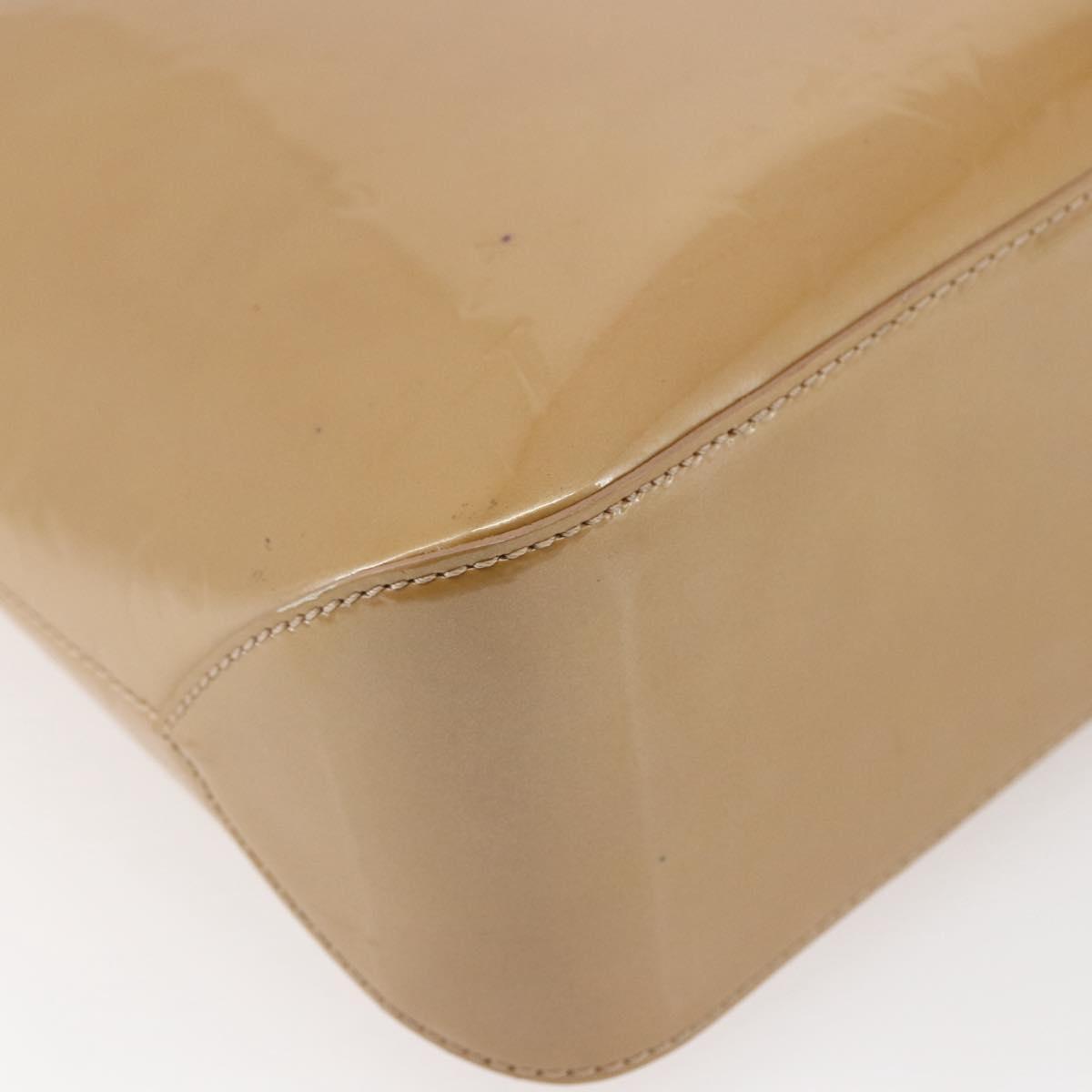 LOUIS VUITTON Monogram Vernis Brentwood Bag Noisette M91511 Auth ep11096