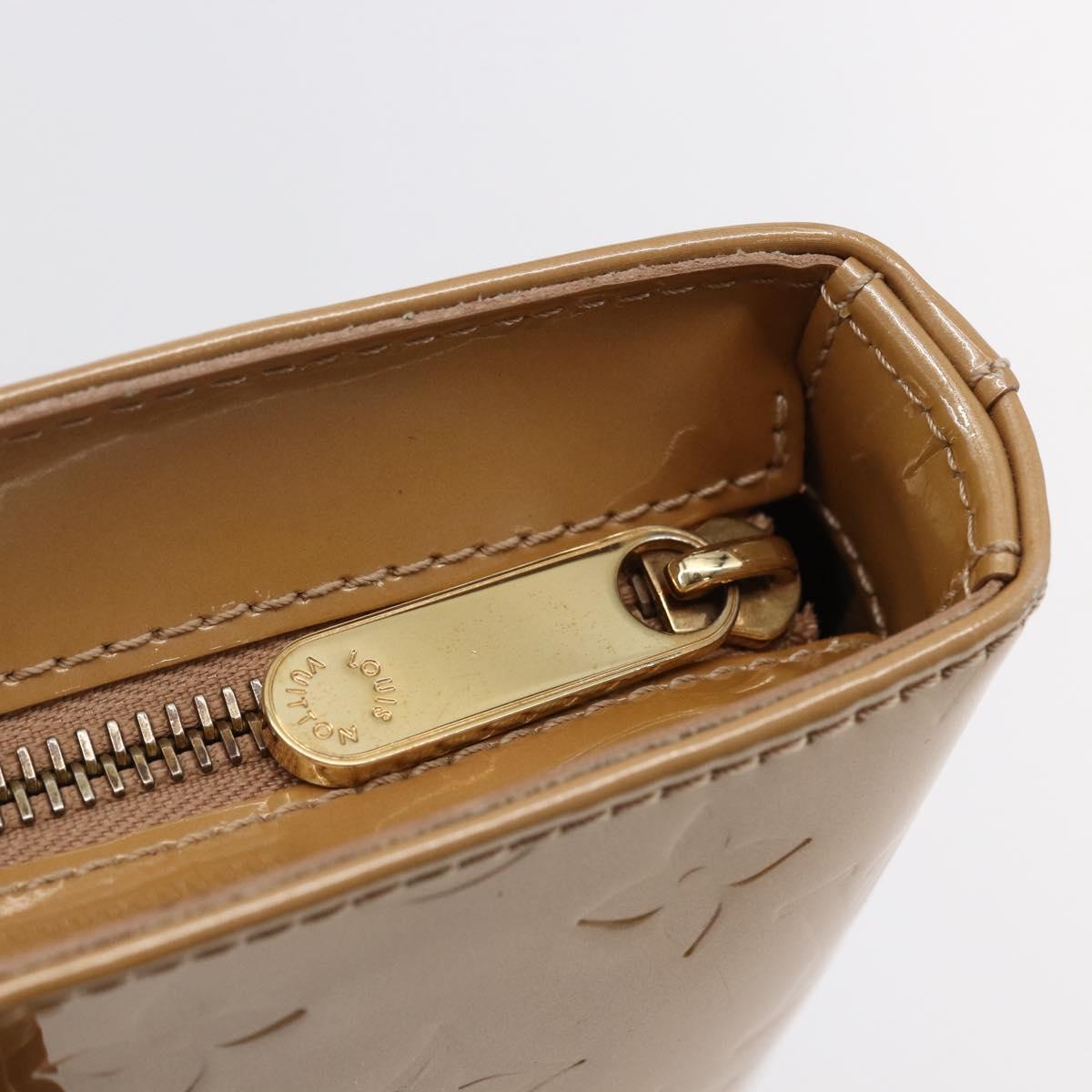 LOUIS VUITTON Monogram Vernis Brentwood Bag Noisette M91511 Auth ep11096