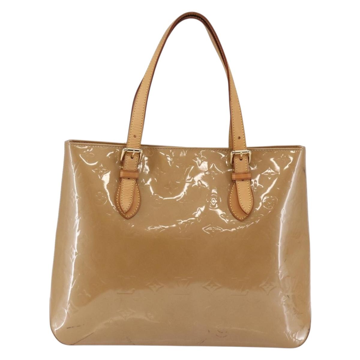 LOUIS VUITTON Monogram Vernis Brentwood Bag Noisette M91511 Auth ep11096