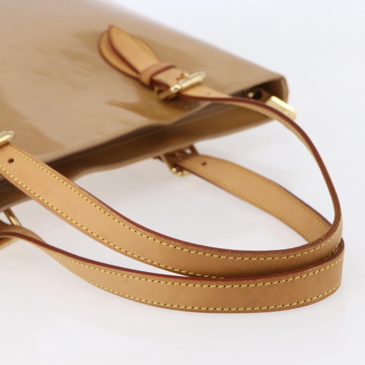 LOUIS VUITTON Monogram Vernis Brentwood Bag Noisette M91511 Auth ep11096