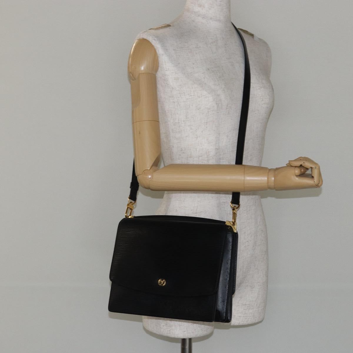 LOUIS VUITTON Epi Grenel Shoulder Bag Black M52362 LV Auth ep11101