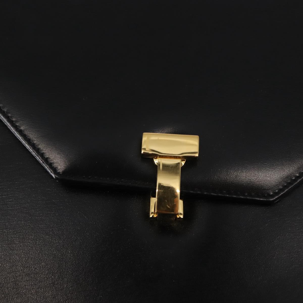 TIFFANY&Co. Shoulder Bag Leather Black Auth ep11103