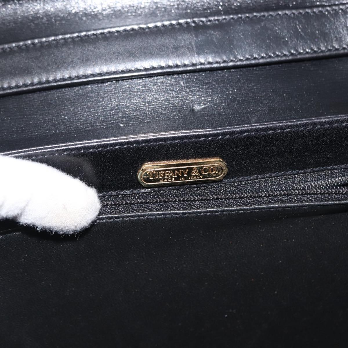 TIFFANY&Co. Shoulder Bag Leather Black Auth ep11103
