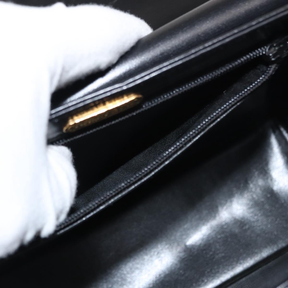 TIFFANY&Co. Shoulder Bag Leather Black Auth ep11103