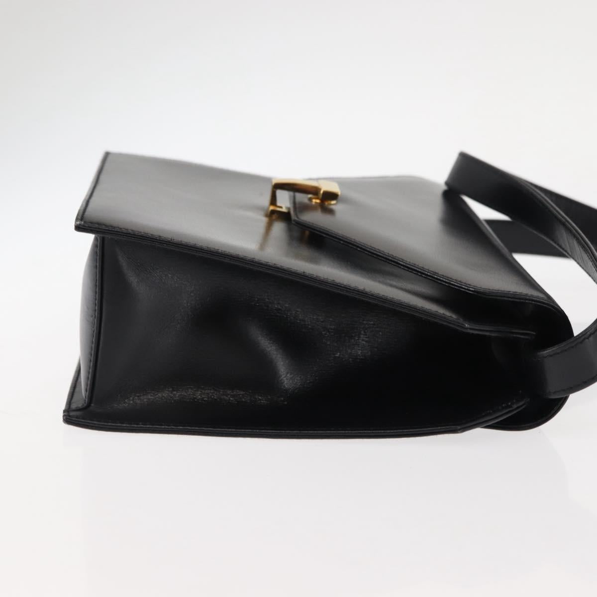 TIFFANY&Co. Shoulder Bag Leather Black Auth ep11103