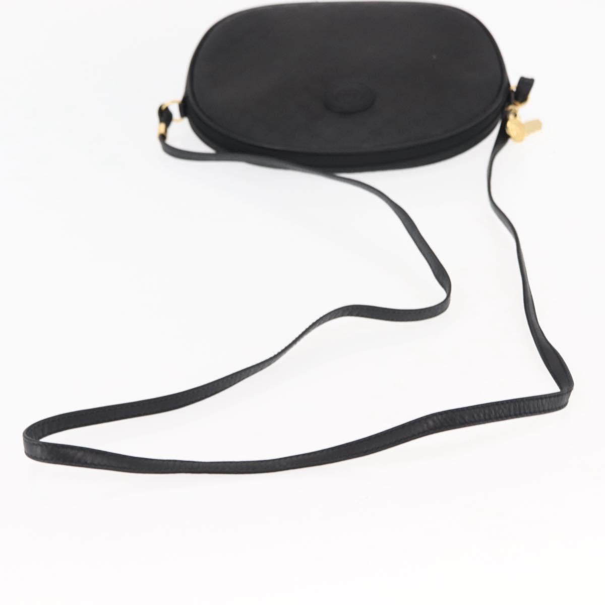 GUCCI Micro GG Canvas Shoulder Bag PVC Leather Black Auth ep11104