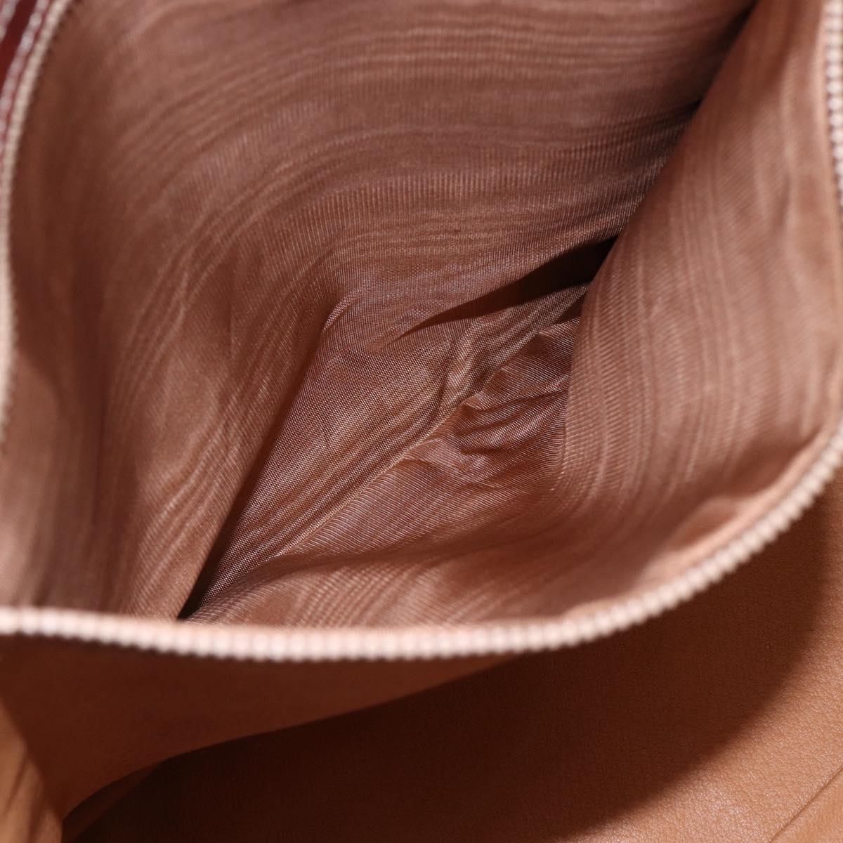 CELINE Macadam Canvas Tote Bag PVC Leather Brown Gold Auth ep11109