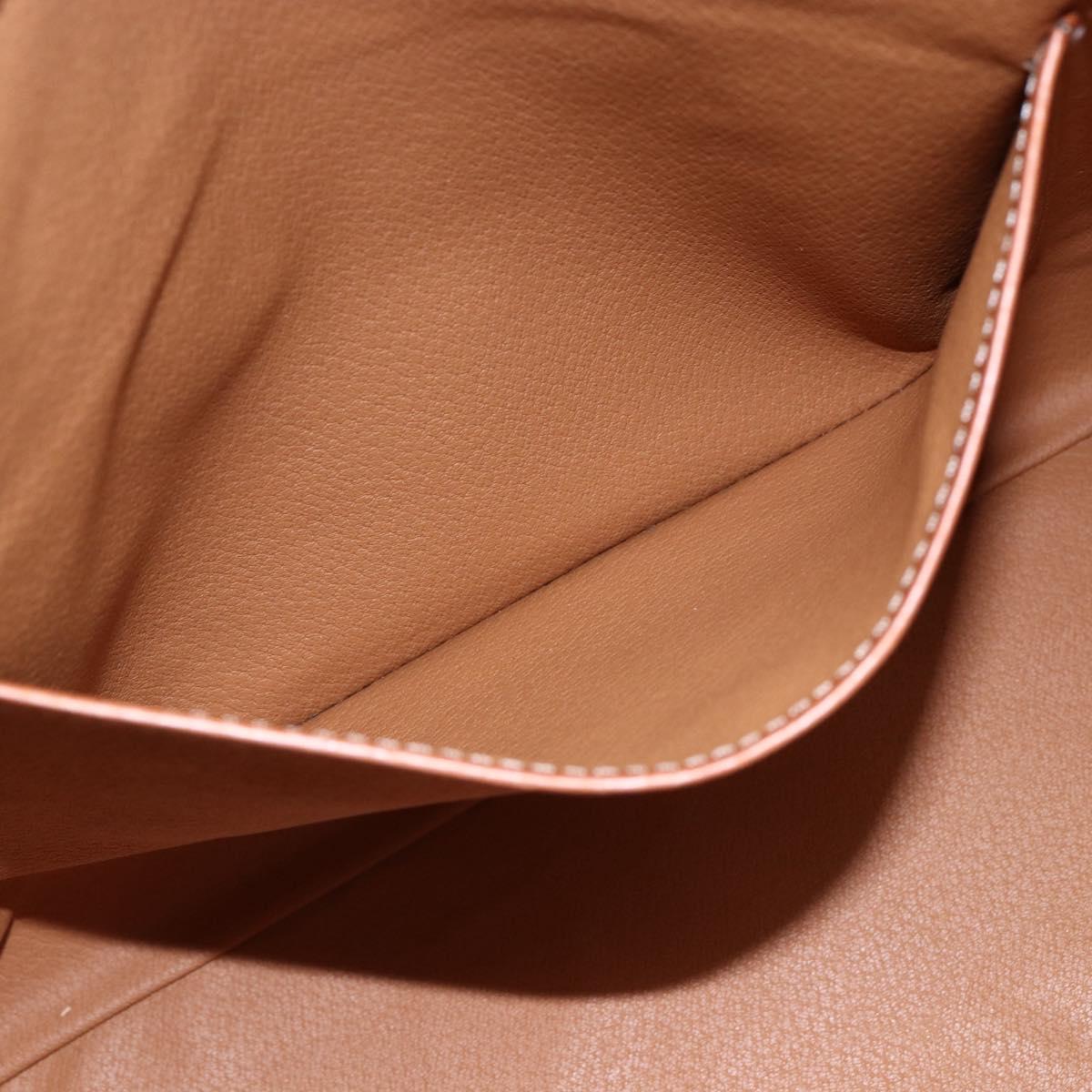 CELINE Macadam Canvas Tote Bag PVC Leather Brown Gold Auth ep11109