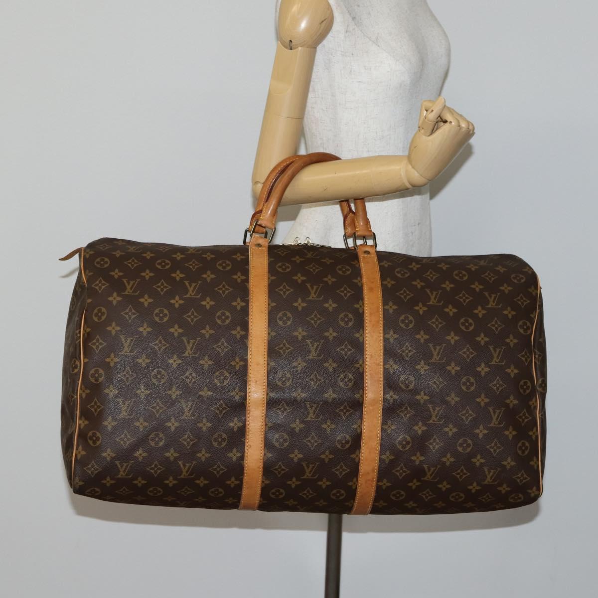 LOUIS VUITTON Monogram Keepall 60 Boston Bag M41422 LV Auth ep11111