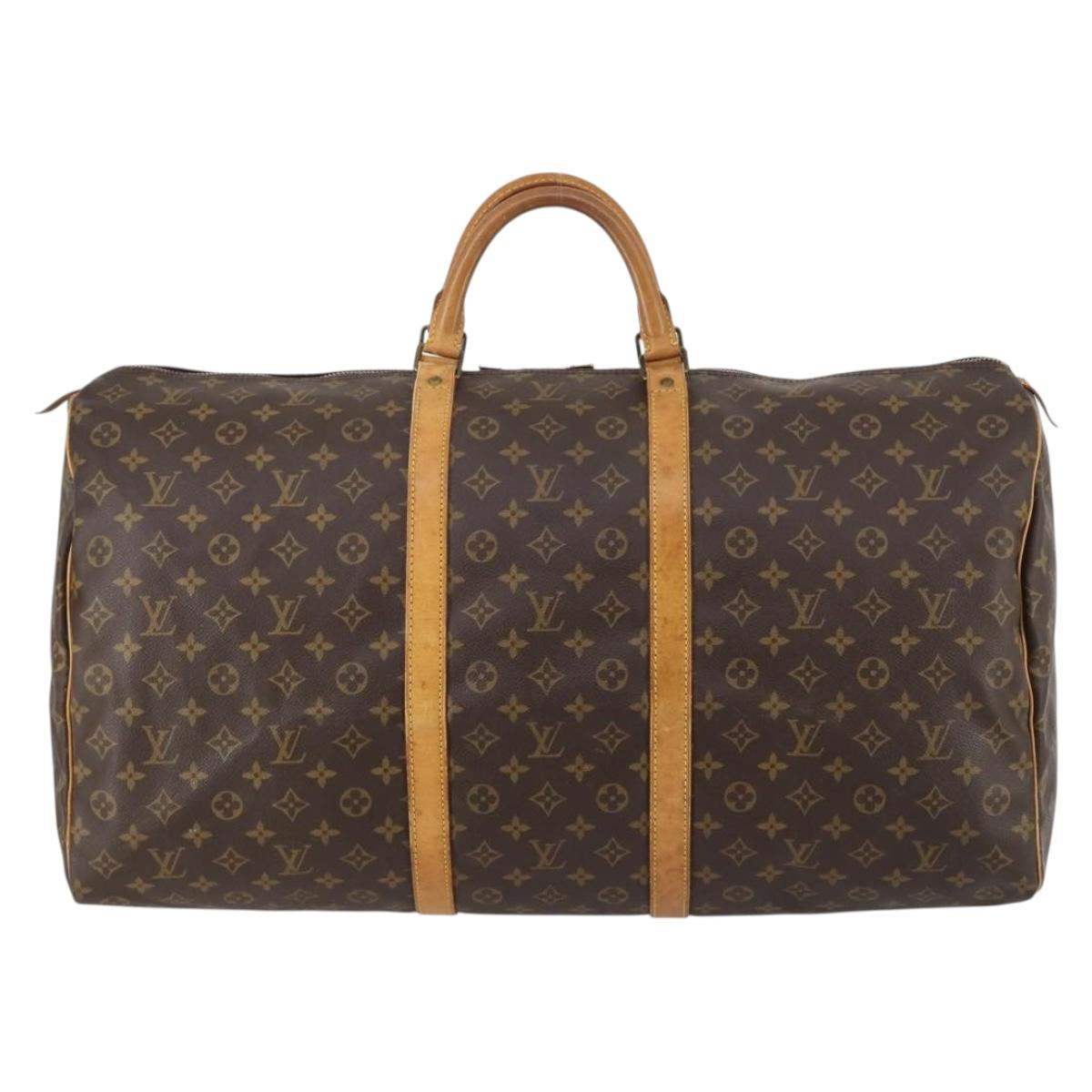 LOUIS VUITTON Monogram Keepall 60 Boston Bag M41422 LV Auth ep11111