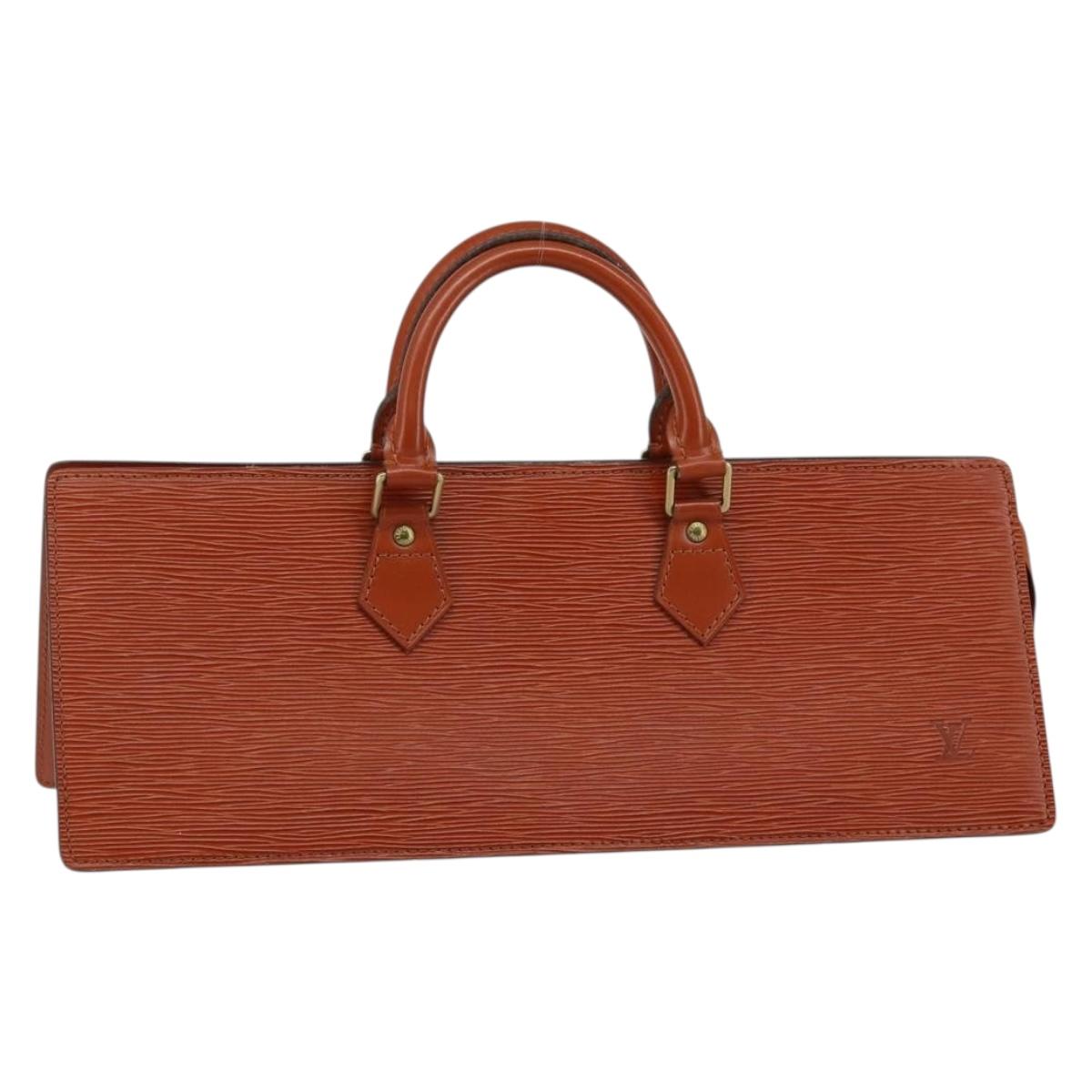 LOUIS VUITTON Epi Sac Triangle Hand Bag Brown M52093 LV Auth ep11113