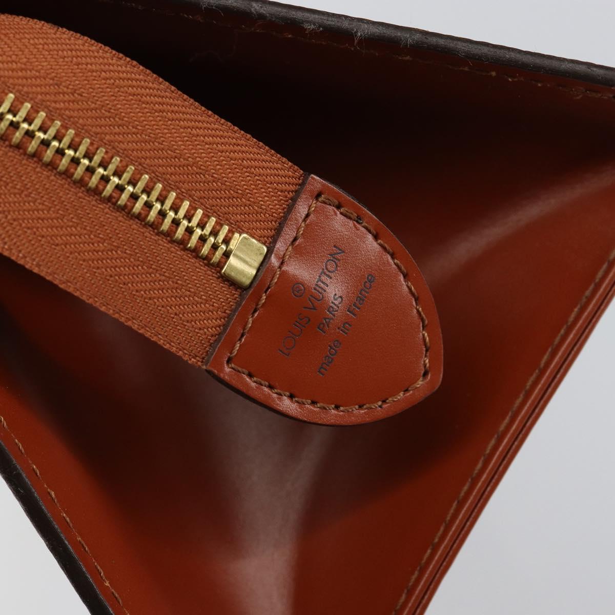 LOUIS VUITTON Epi Sac Triangle Hand Bag Brown M52093 LV Auth ep11113
