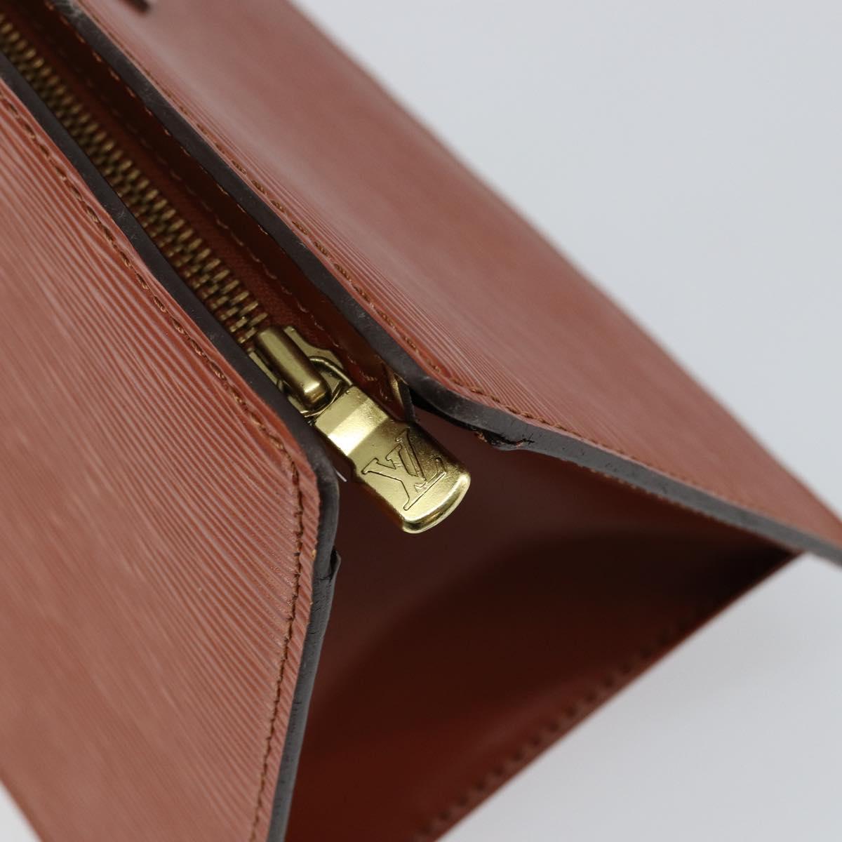 LOUIS VUITTON Epi Sac Triangle Hand Bag Brown M52093 LV Auth ep11113