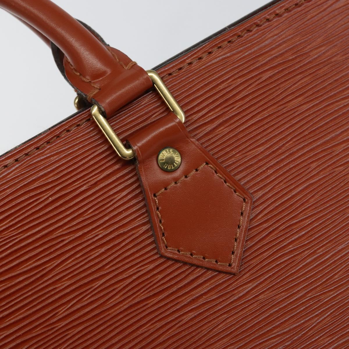 LOUIS VUITTON Epi Sac Triangle Hand Bag Brown M52093 LV Auth ep11113