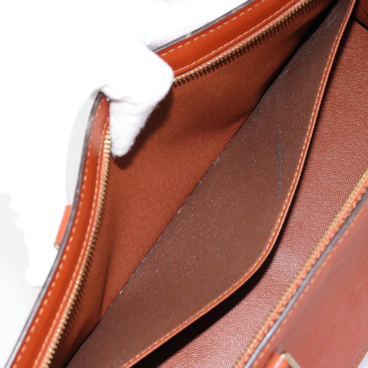 LOUIS VUITTON Epi Sac Triangle Hand Bag Brown M52093 LV Auth ep11113