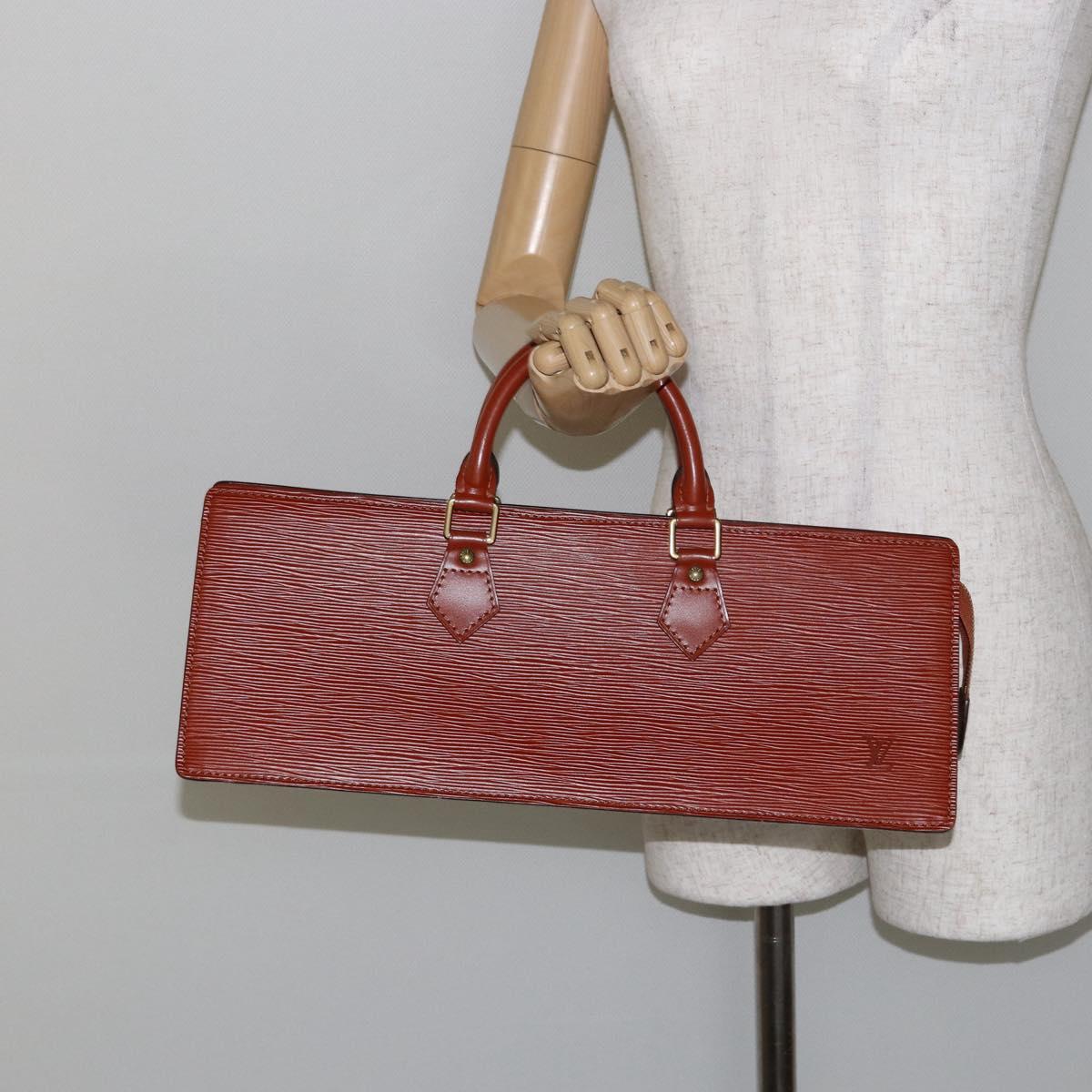 LOUIS VUITTON Epi Sac Triangle Hand Bag Brown M52093 LV Auth ep11113