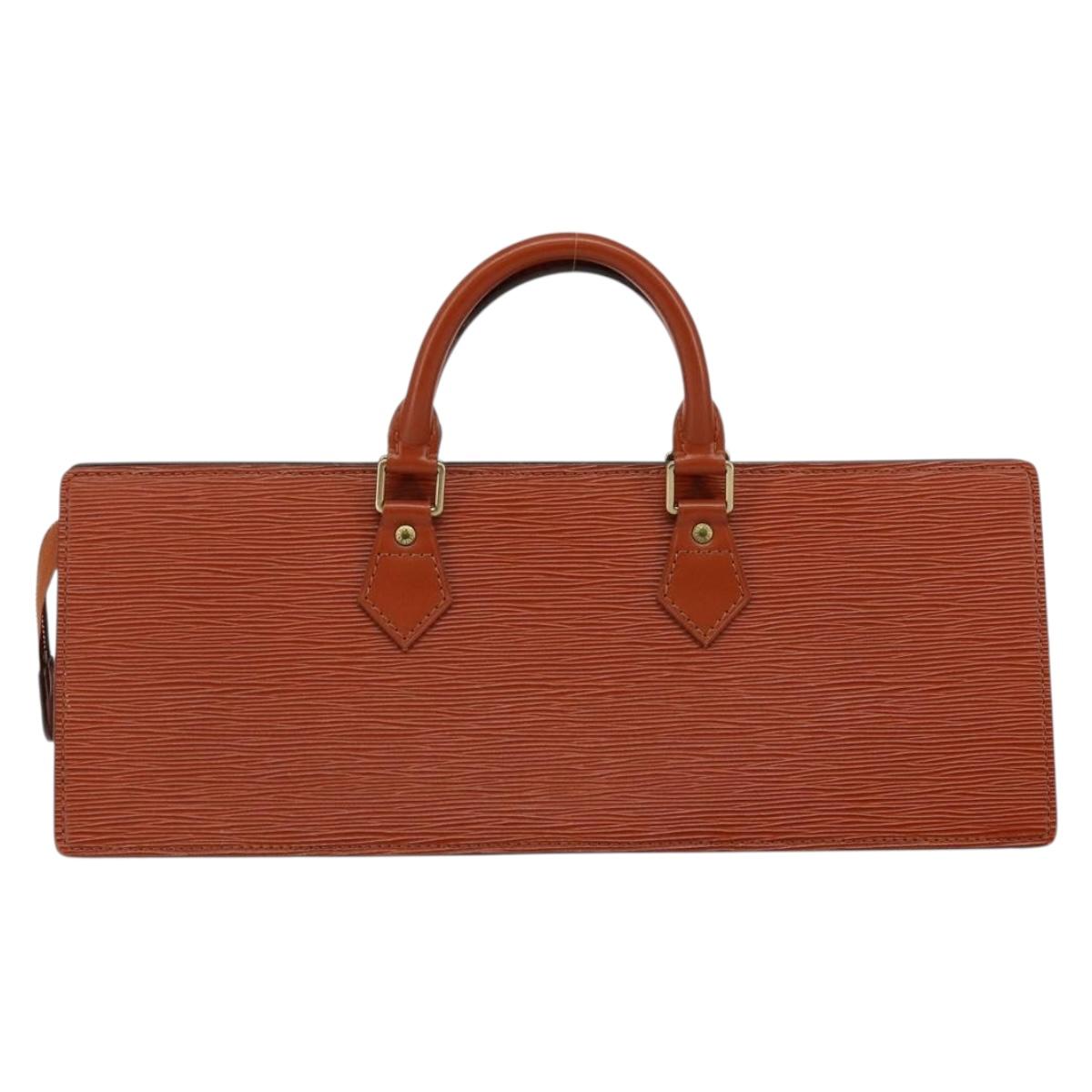 LOUIS VUITTON Epi Sac Triangle Hand Bag Brown M52093 LV Auth ep11113