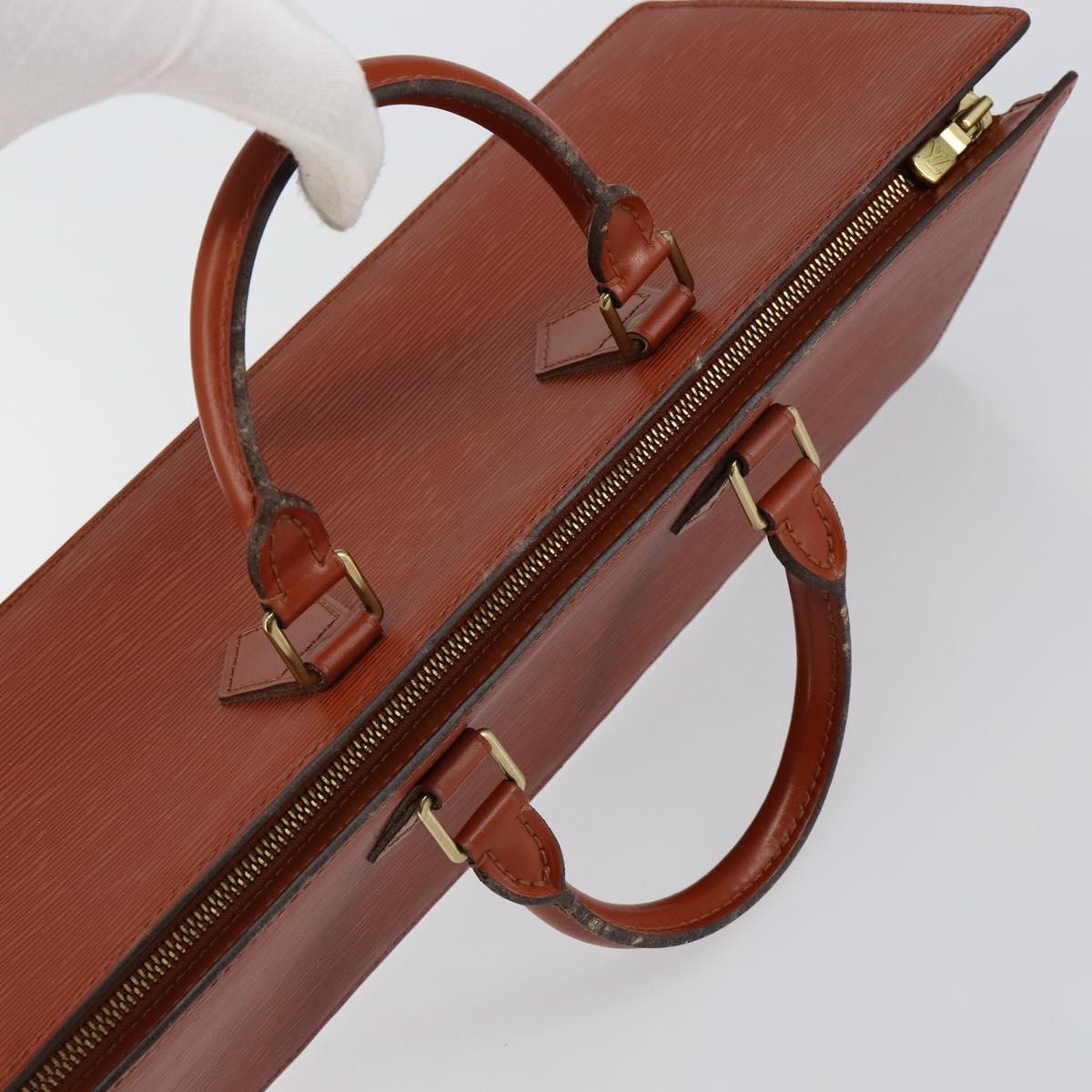 LOUIS VUITTON Epi Sac Triangle Hand Bag Brown M52093 LV Auth ep11113