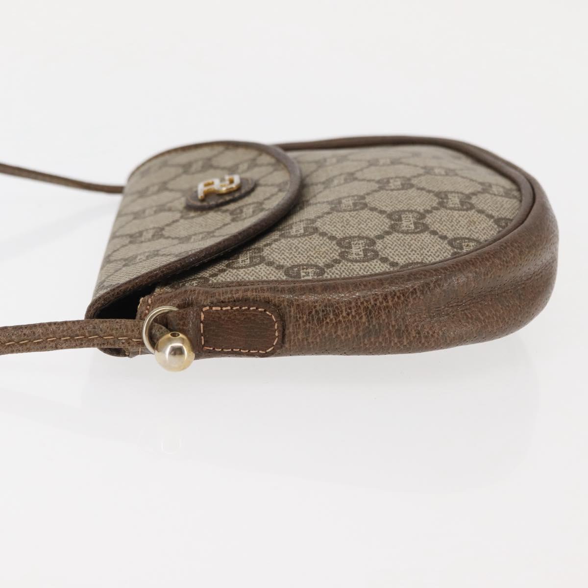 GUCCI GG Plus Supreme Shoulder Bag PVC Beige Gold Auth ep11120