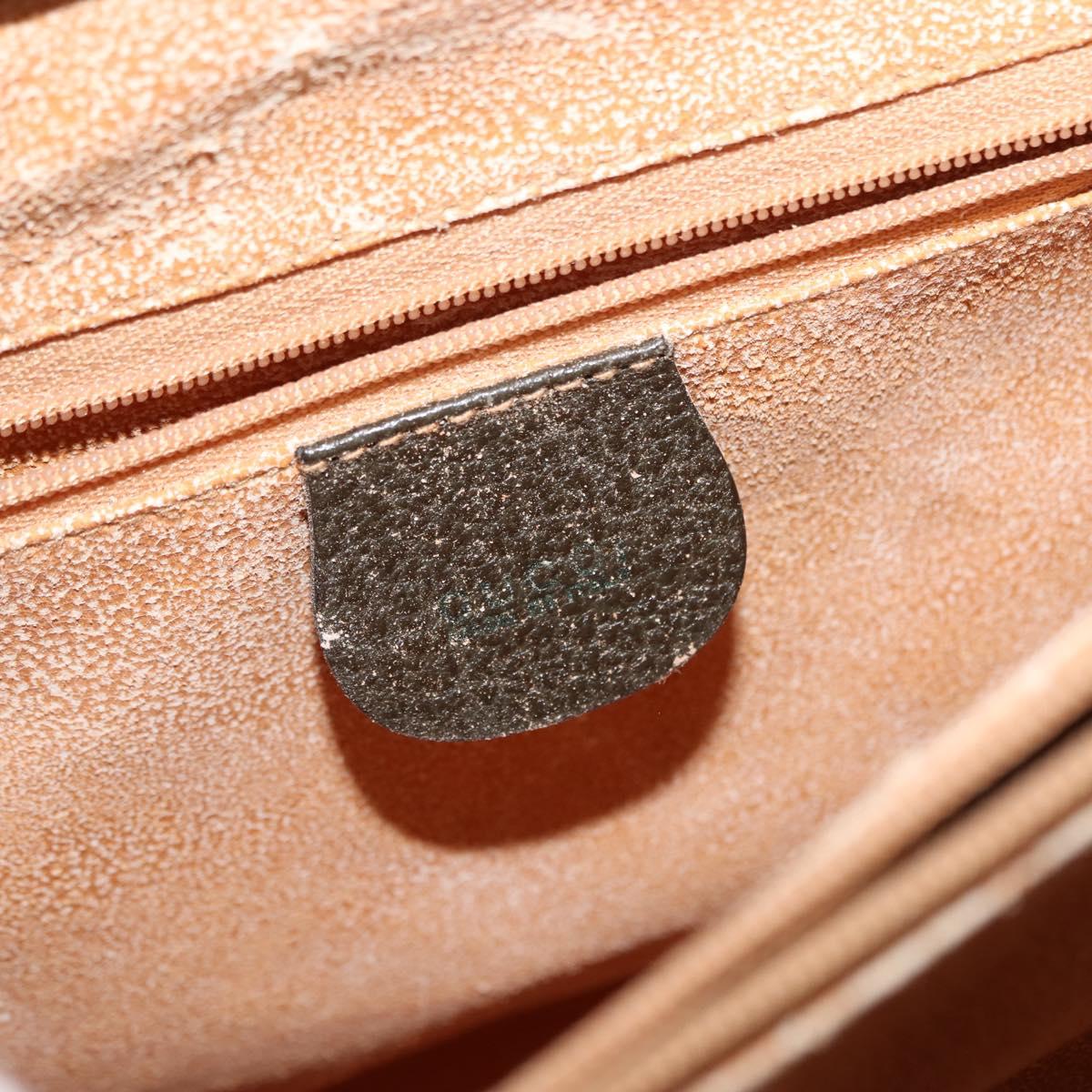 GUCCI Bamboo Hand Bag Leather Khaki Auth ep11123