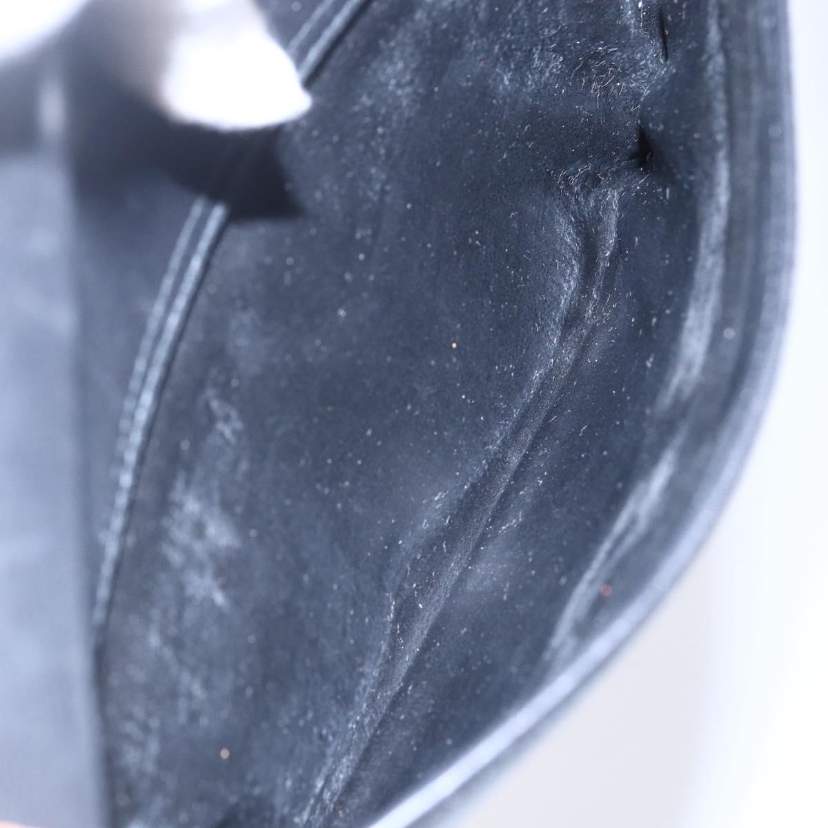 CELINE Shoulder Bag Leather Black Gold Auth ep11125