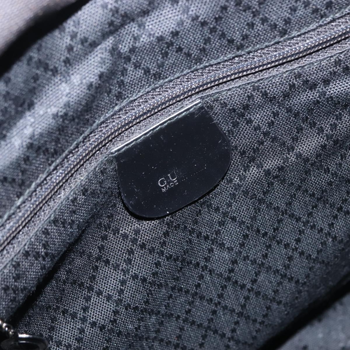 GUCCI Bamboo Hand Bag Nylon Black Auth ep11126
