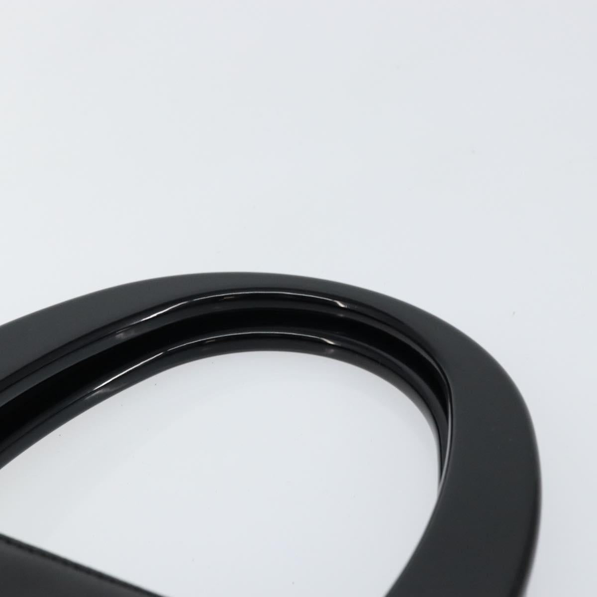 PRADA Hand Bag Leather Black Auth ep11128