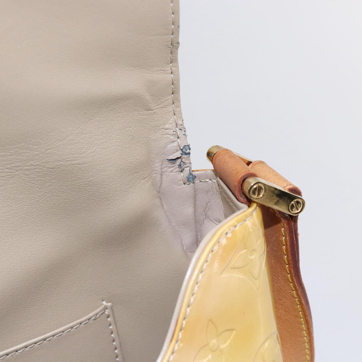 LOUIS VUITTON Monogram Vernis Thompson Street Bag Beige M91301 LV Auth ep11129