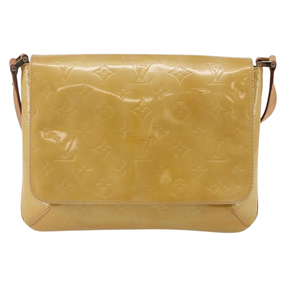 LOUIS VUITTON Monogram Vernis Thompson Street Bag Beige M91301 LV Auth ep11129