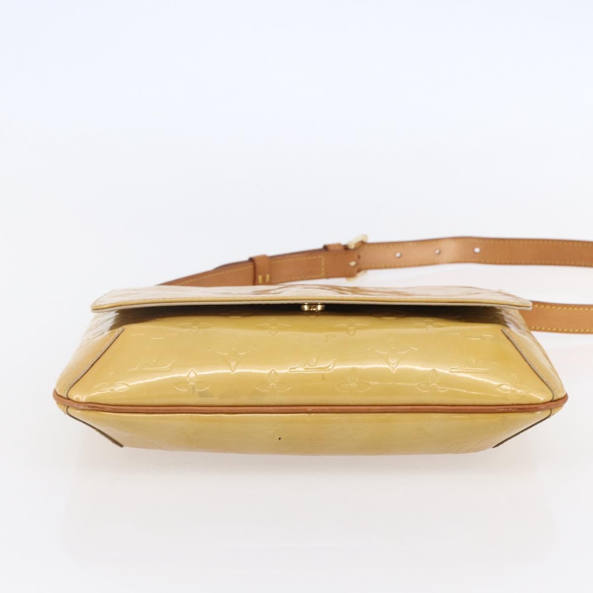 LOUIS VUITTON Monogram Vernis Thompson Street Bag Beige M91301 LV Auth ep11129