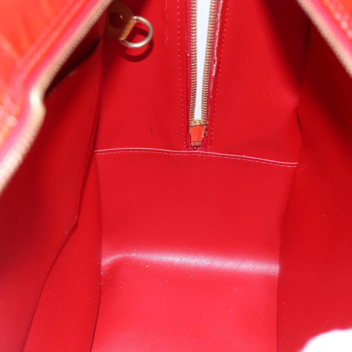 LOUIS VUITTON Monogram Vernis Sutton Hand Bag Red Rouge M91080 LV Auth ep11131
