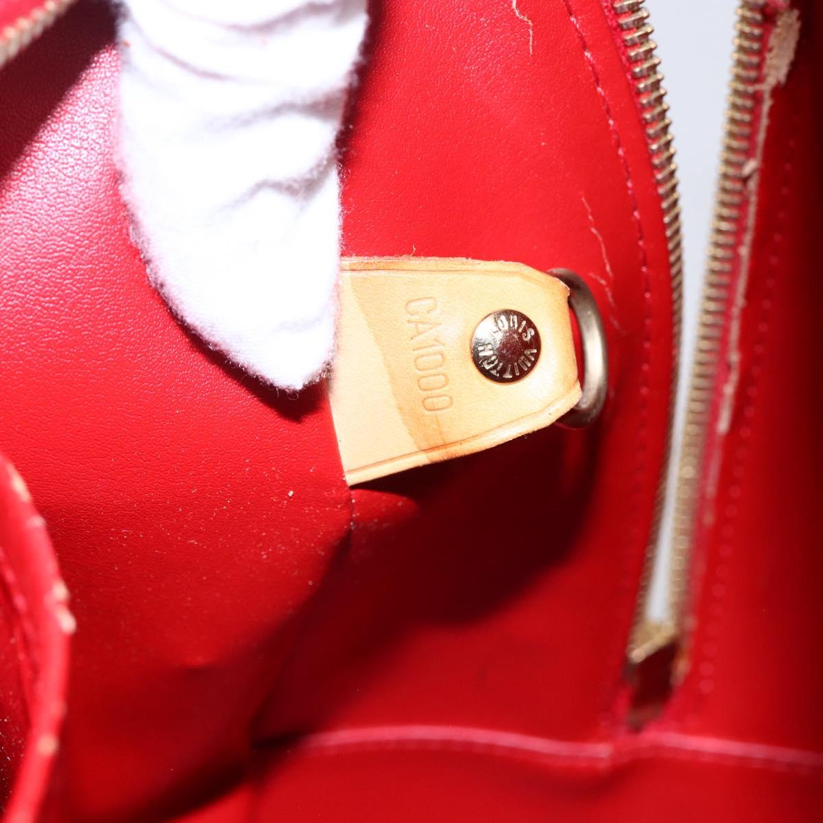 LOUIS VUITTON Monogram Vernis Sutton Hand Bag Red Rouge M91080 LV Auth ep11131