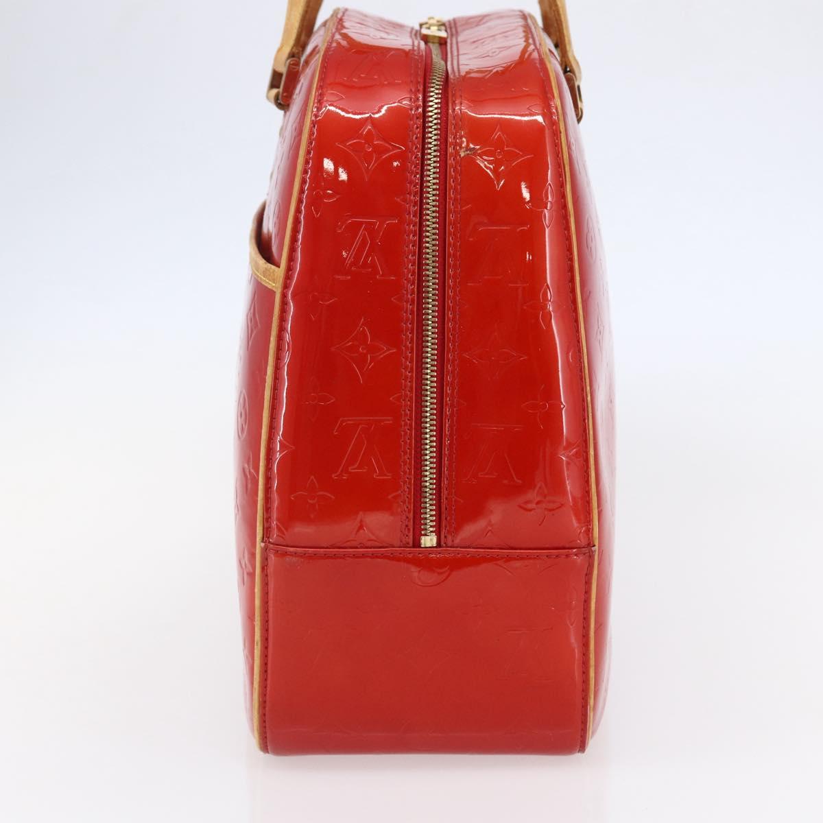 LOUIS VUITTON Monogram Vernis Sutton Hand Bag Red Rouge M91080 LV Auth ep11131