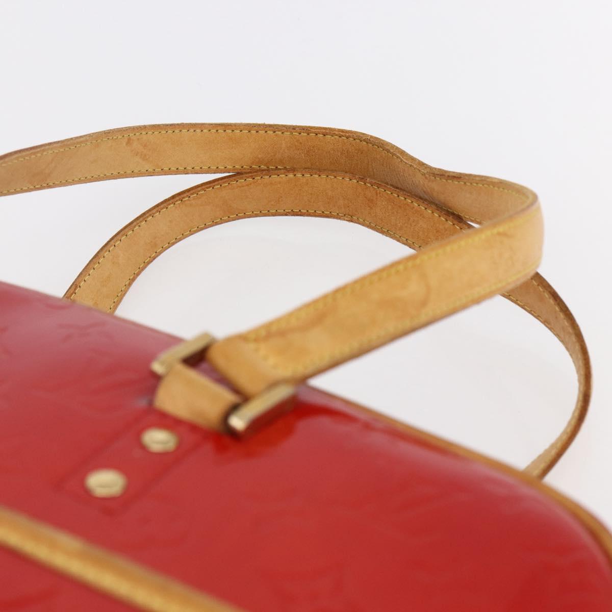 LOUIS VUITTON Monogram Vernis Sutton Hand Bag Red Rouge M91080 LV Auth ep11131