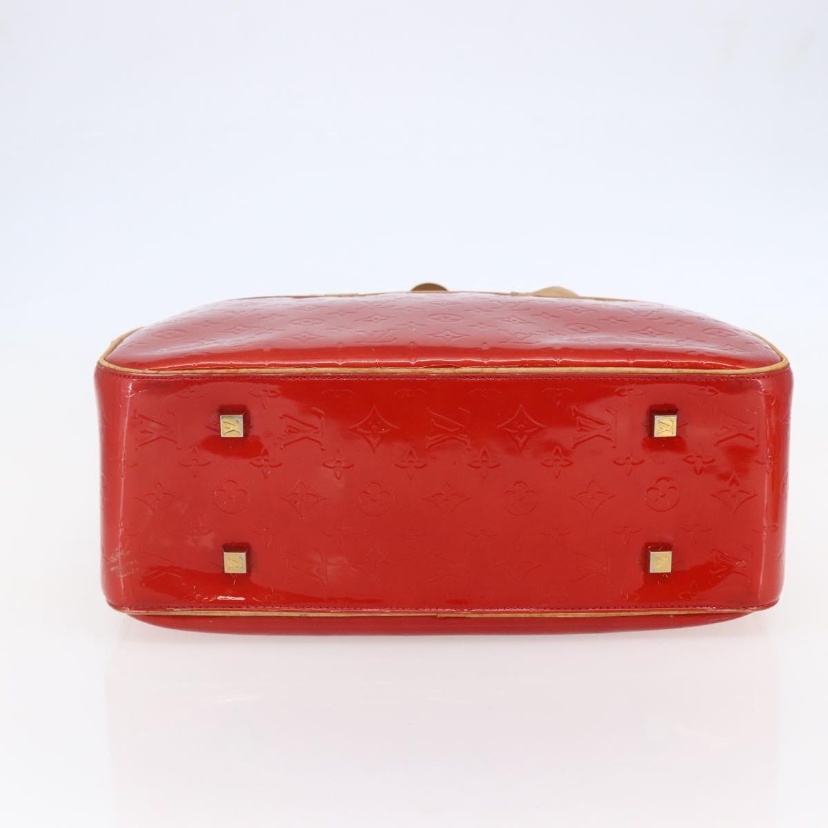 LOUIS VUITTON Monogram Vernis Sutton Hand Bag Red Rouge M91080 LV Auth ep11131