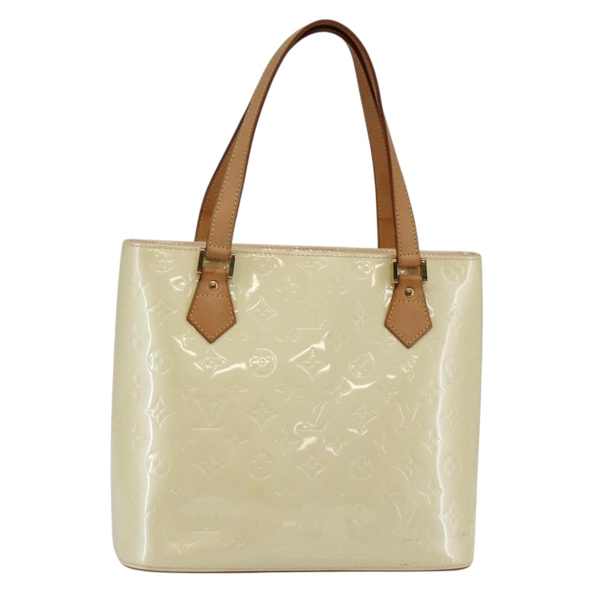 LOUIS VUITTON Monogram Vernis Houston Hand Bag Perle M91342 LV Auth ep11138