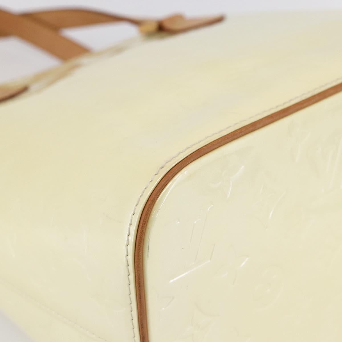 LOUIS VUITTON Monogram Vernis Houston Hand Bag Perle M91342 LV Auth ep11138