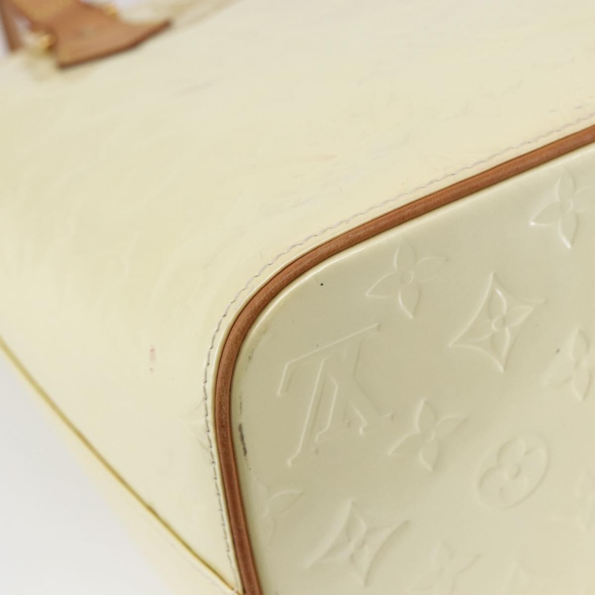 LOUIS VUITTON Monogram Vernis Houston Hand Bag Perle M91342 LV Auth ep11138