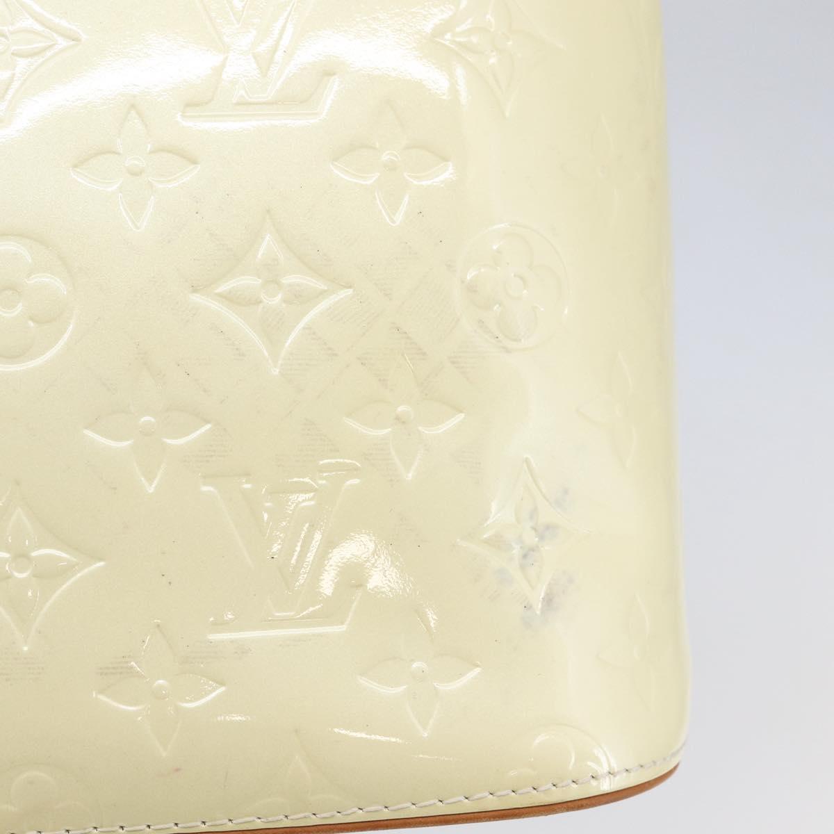 LOUIS VUITTON Monogram Vernis Houston Hand Bag Perle M91342 LV Auth ep11138