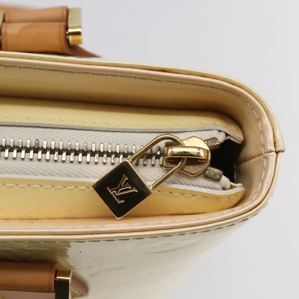 LOUIS VUITTON Monogram Vernis Houston Hand Bag Perle M91342 LV Auth ep11138