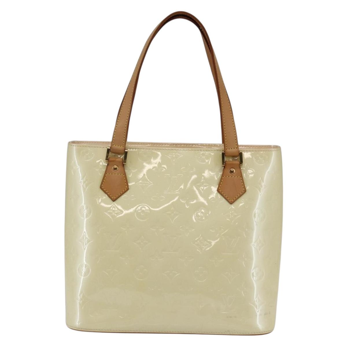 LOUIS VUITTON Monogram Vernis Houston Hand Bag Perle M91342 LV Auth ep11138