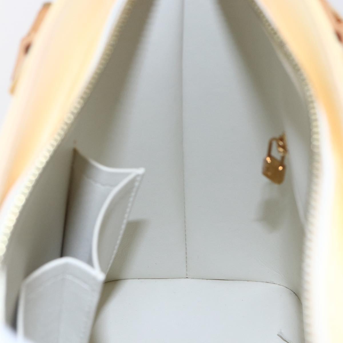 LOUIS VUITTON Monogram Vernis Houston Hand Bag Perle M91342 LV Auth ep11138