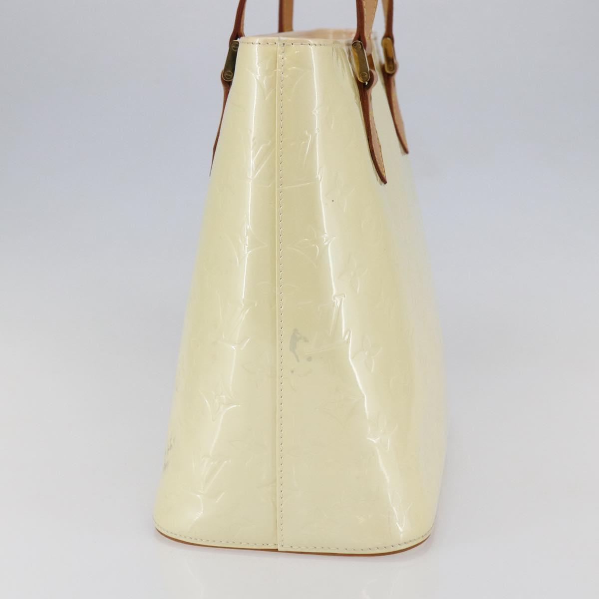LOUIS VUITTON Monogram Vernis Houston Hand Bag Perle M91342 LV Auth ep11138