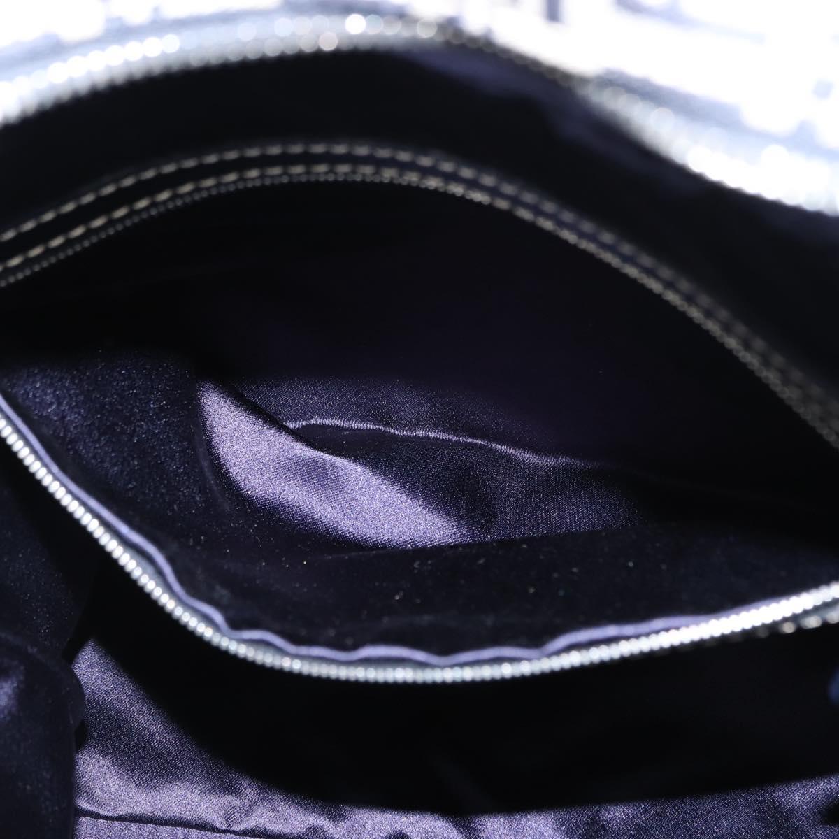 FENDI Zucchino Canvas Tote Bag Navy Gold Auth ep11139