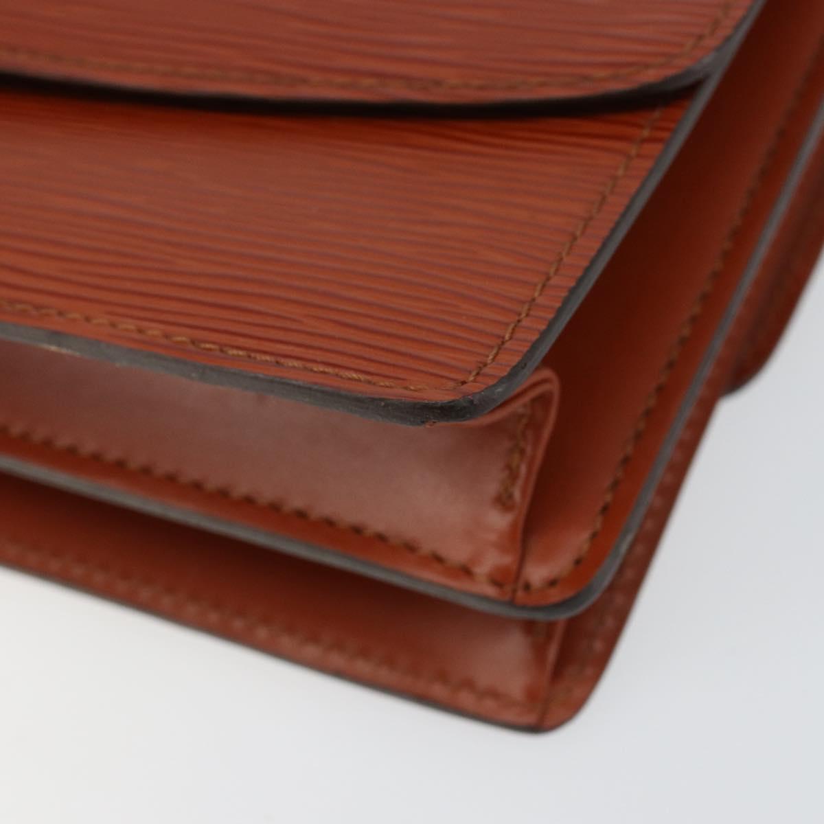 LOUIS VUITTON Epi Grenel Shoulder Bag Brown Kenya M52363 LV Auth ep11143