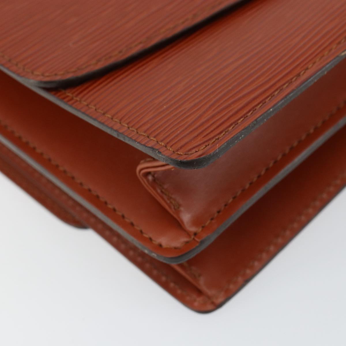 LOUIS VUITTON Epi Grenel Shoulder Bag Brown Kenya M52363 LV Auth ep11143