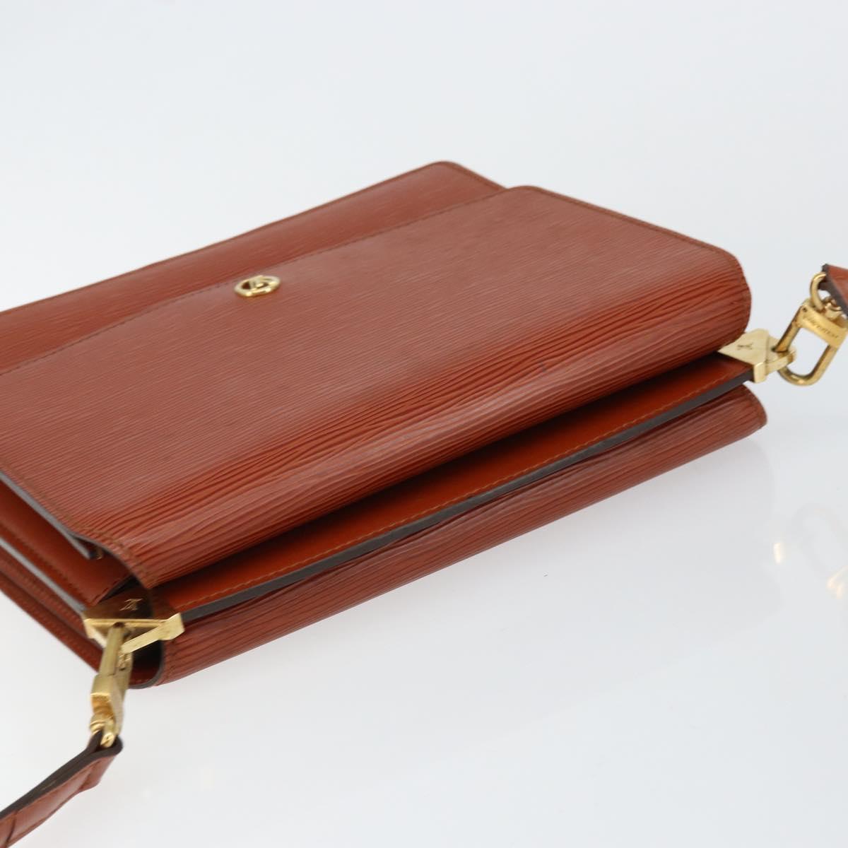 LOUIS VUITTON Epi Grenel Shoulder Bag Brown Kenya M52363 LV Auth ep11143