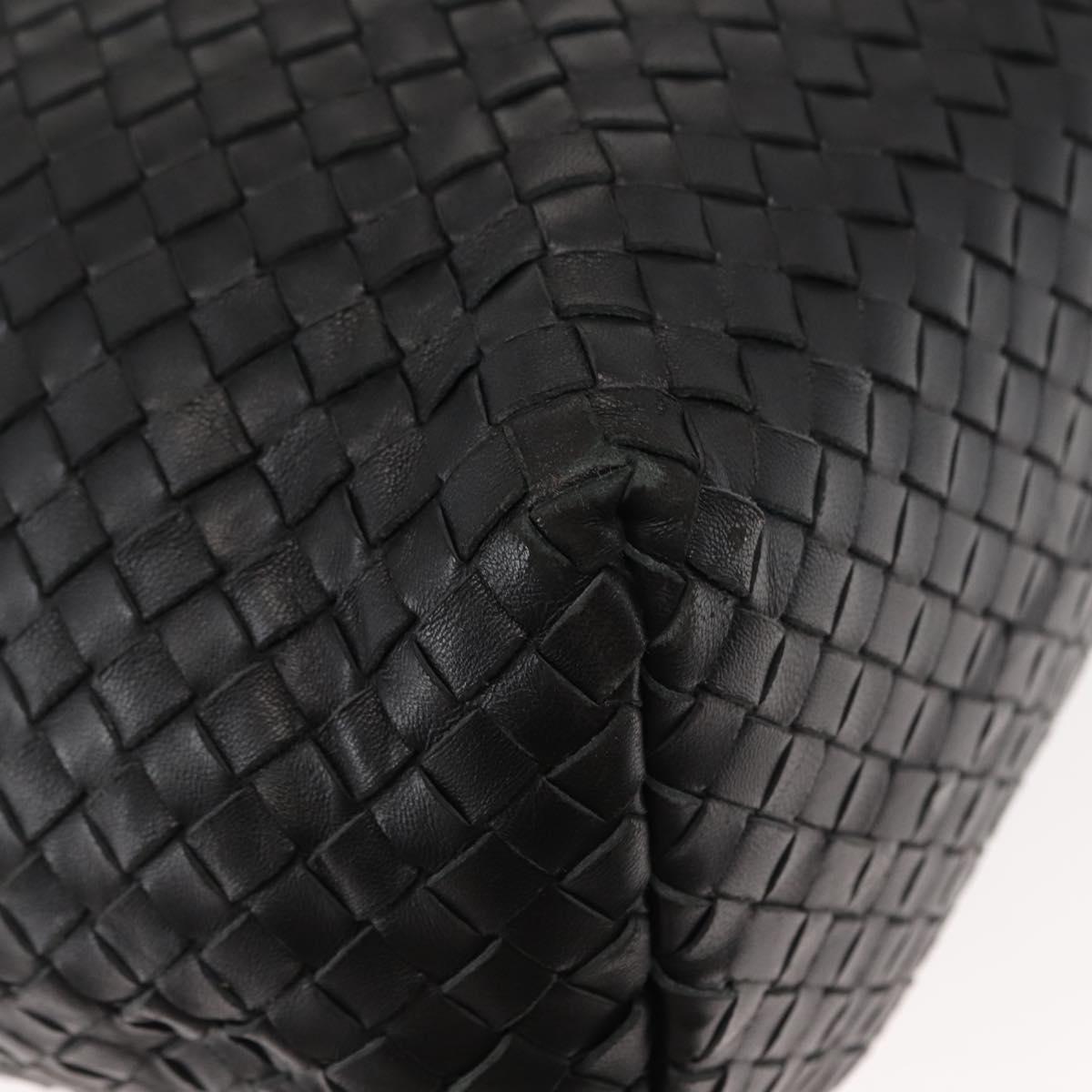 BOTTEGA VENETA INTRECCIATO Garda bag Hand Bag Leather Black 179320 Auth ep11148