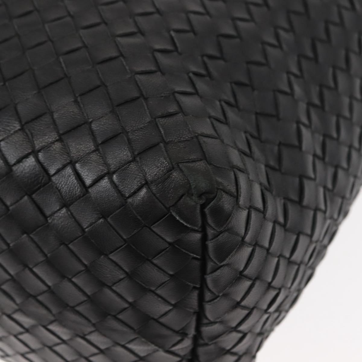 BOTTEGA VENETA INTRECCIATO Garda bag Hand Bag Leather Black 179320 Auth ep11148