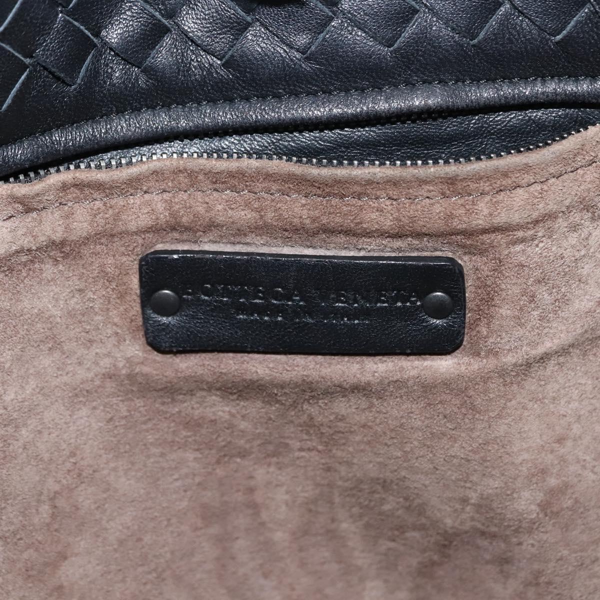 BOTTEGA VENETA INTRECCIATO Garda bag Hand Bag Leather Black 179320 Auth ep11148